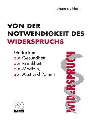 cover image of Von der Notwendigkeit des Widerspruchs